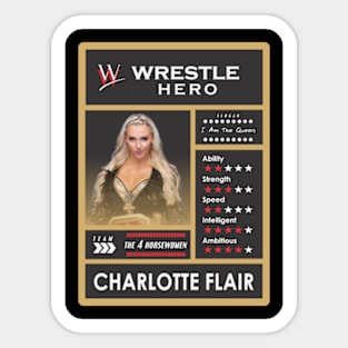 wwe card charlotte flair Sticker